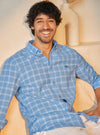 Aero Blue Check Shirt