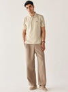 Soft Khaki Cotton Blend Polo