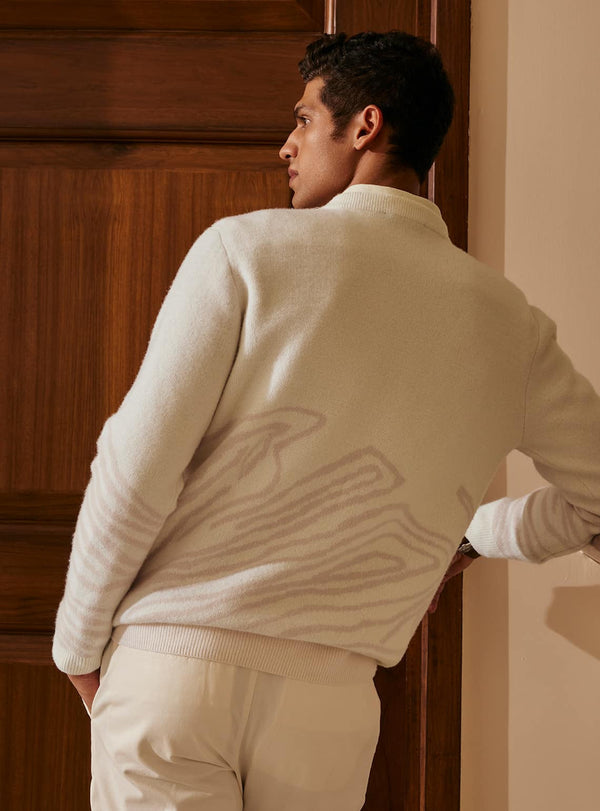 Abstract Cashmere Blend Pullover