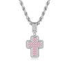 Aesthetic Pink Cross Pendant
