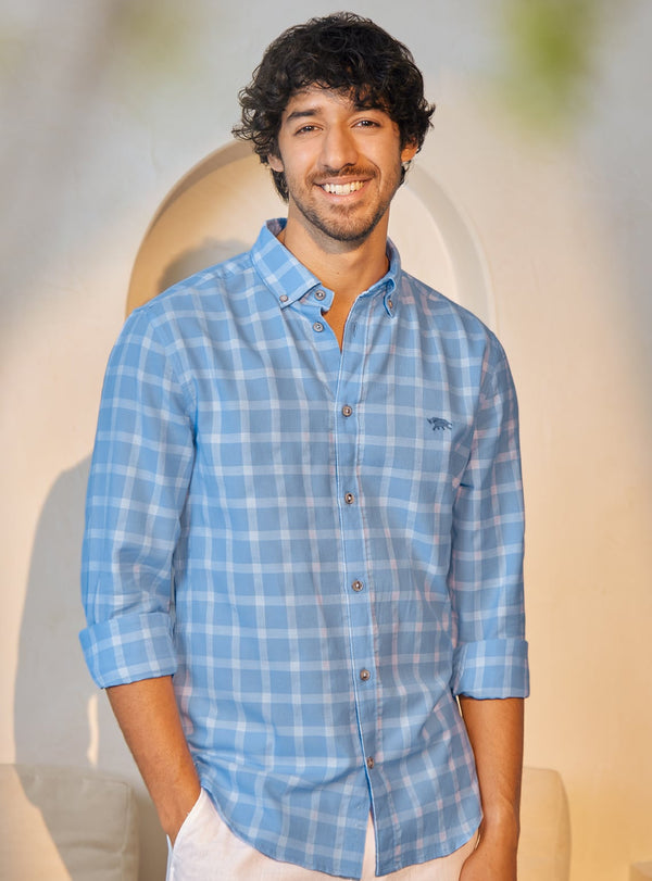 Aero Blue Check Shirt