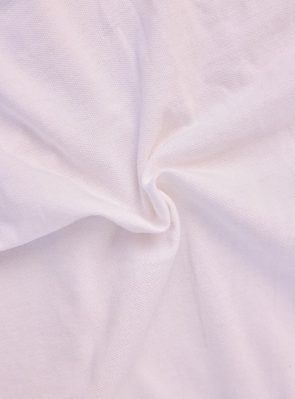 Pure White Pique Polo