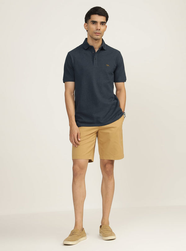 Space Blue Melange Polo