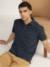 Space Blue Melange Polo