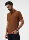 Warm Tan Pique Polo